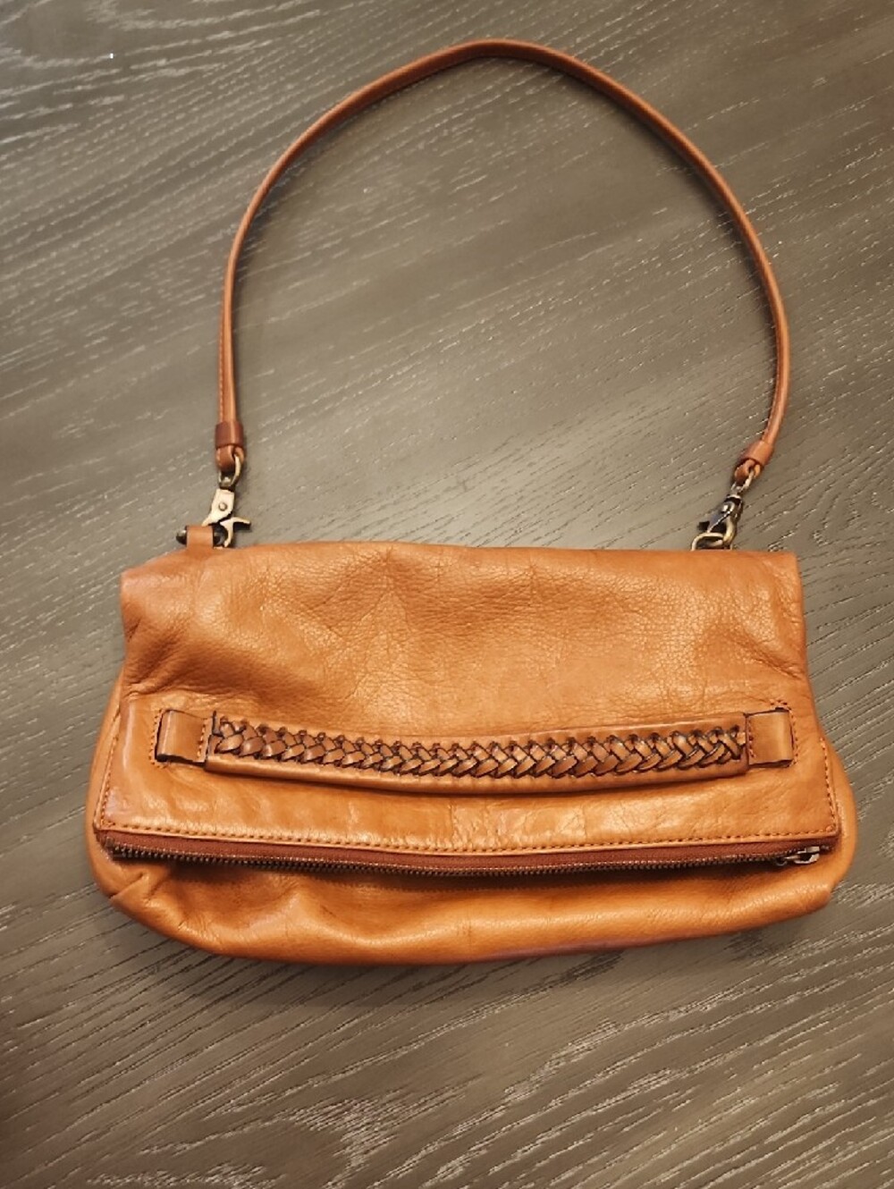FRYE Cognac Leather Bag - Tan Saddle Brown